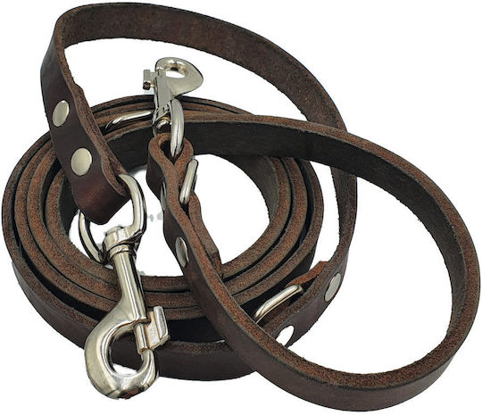 ByLeather Λουρί/Οδηγός Σκύλου Εκπαίδευσης Δερμάτινο σε Καφέ χρώμα