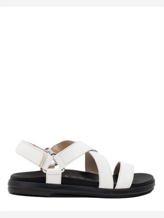 Wonders Анатомични Leather Women's Sandals White