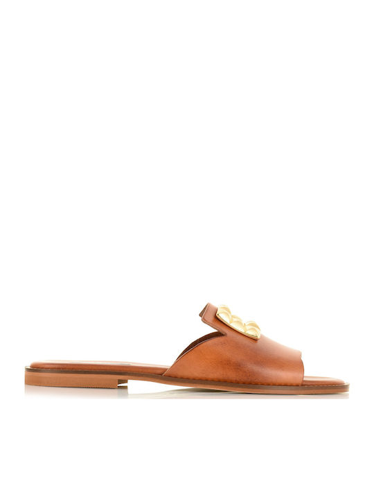 Sofia Manta Leather Women's Flat Sandals in Tab...