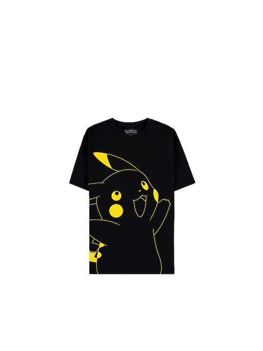 Difuzed Tricou Pokemon Negru Bumbac