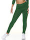 Women's Long Training Legging High Waisted Green