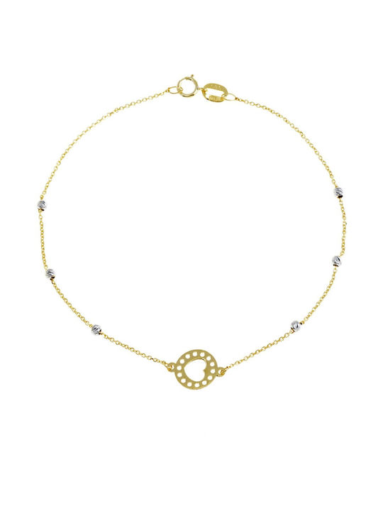 Ioannou24 Bracelet with design Heart made of Gold 14K