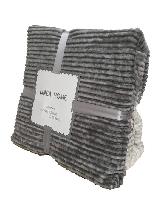 Linea Home Degrade Blanket Velvet Single 150x200cm. Gray