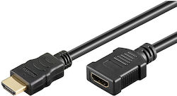 Goobay 61309 HDMI Мъжки - HDMI Женски 2м Черен
