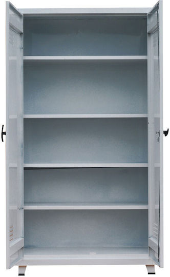 Doppelflügeliger Metallischer Galvanisierter Außenschrank 100x46x75cm Doppelflügeliger Metallischer Galvanisierter Außenschrank 100x46x75cm