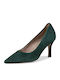 Leather Green Medium Heels