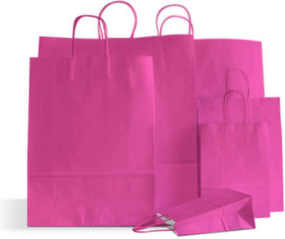 Global Paper Bag for Gift Pink 32x12x41cm.