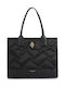 Leather Women's Bag Shopper Shoulder Black