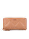 Re-lock Quilt Large Leather Women's Wallet Classic Brown