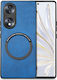 Solid Color Umschlag Rückseite Leder Magnetisch Blau (Ehre 70)
