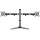 White Shark Tutankhamun Desktop Stand for 2 Monitors up to 32" Silver