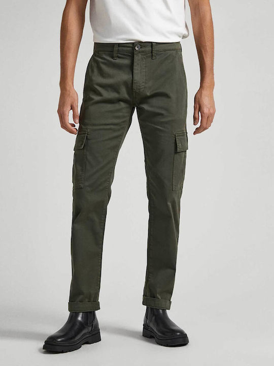 Sean Pantaloni Elastic cu Croială Normală Kaki