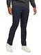 Trousers Chino Elastic in Slim Fit Navy Blue