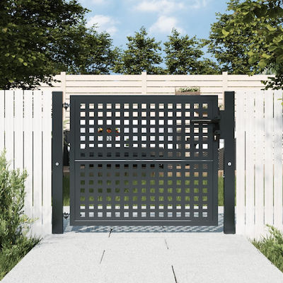 vidaXL Fence Gate in Gray Color 1.05x1.25m