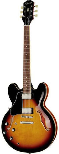 Epiphone ES-335 Electric Guitar for Left-handed with HH Pickup Configuration Vintage Sunburst