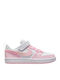 Court Borough Low Recraft Kids Sneakers with Scratch White / Pink Foam