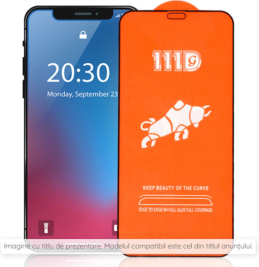 Techsuit 111D 3D Full Glue Full Face Tempered Glass Μαύρο (Galaxy Note 20 Ultra)
