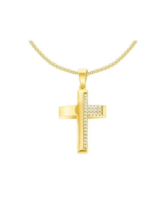 Eforo Women's Gold Cross 14K