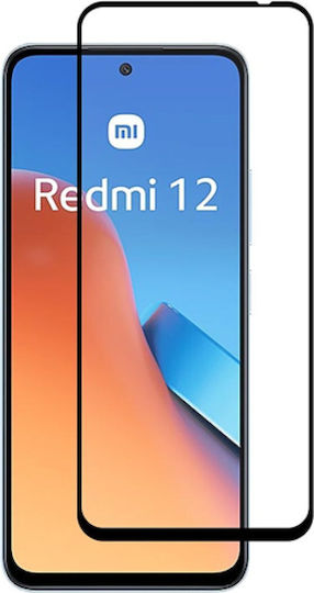 Vivid Vollflächig gehärtetes Glas Schwarz (Xiaomi Redmi 12)
