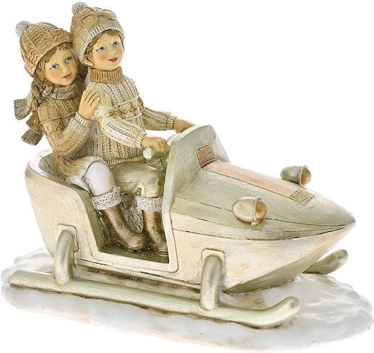 Iliadis Weihnachtliche Kunststoff Figur Kleinkind Beige 18x18x10cm
