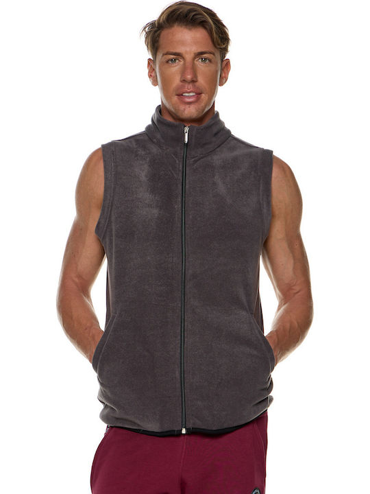 Bodymove Ανδρική Ζακέτα Fleece Γκρι