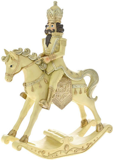 Iliadis Soldier Polyresin Christmas Nutcracker 30cm Beige