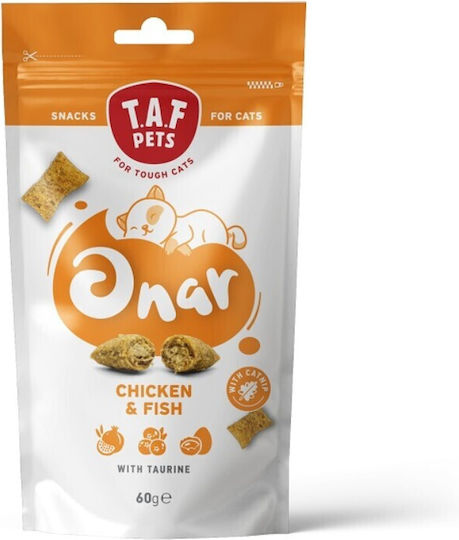 T.A.F. Pets Λιχουδιές με Κοτόπουλο / Ψάρι για Ενήλικες Γάτες 60gr