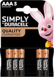 Duracell Simply AAA 1.5V 5τμχ Duracell Simply AAA 1.5V 5τμχ