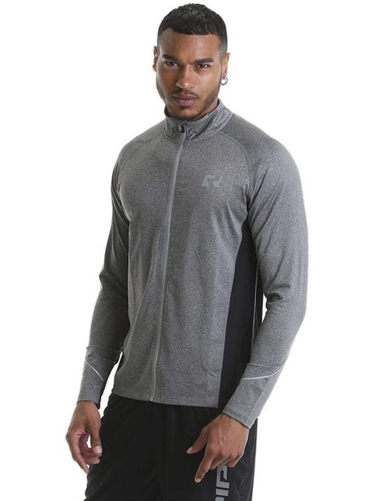 Ript Performance Men's Cardigan with Zipper Gray