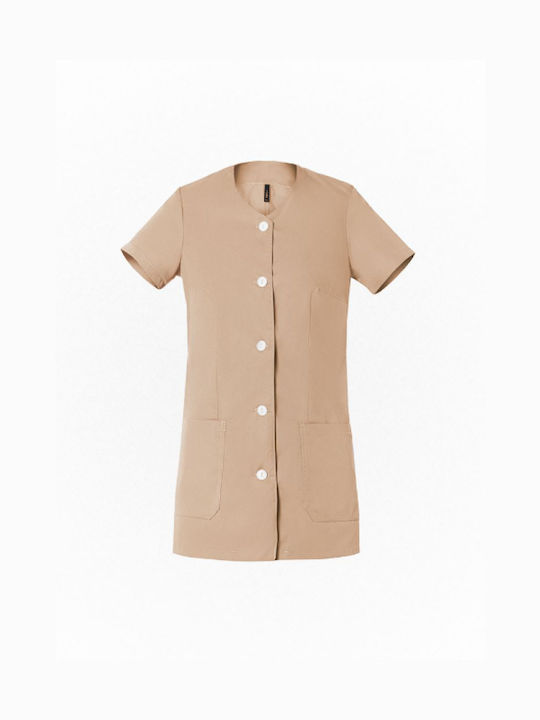 Axon Damen Kurzarm Jacke Arbeit Beige