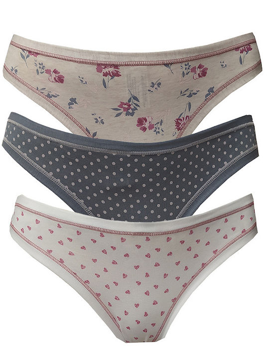 Cotonella Brasiliano Baumwolle Damen Slip 3Pack