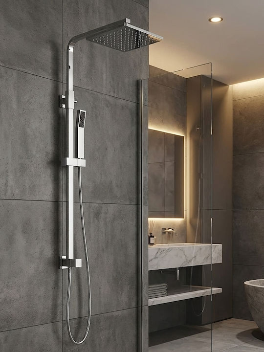 Wallex Rudo Adjustable Shower Column without Mixer 70-115cm Silver Wallex Rudo Adjustable Shower Column without Mixer 70-115cm Silver
