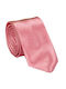 Ανδρική Γραβάτα Συνθετική Μονόχρωμη σε Ροζ Χρώμα