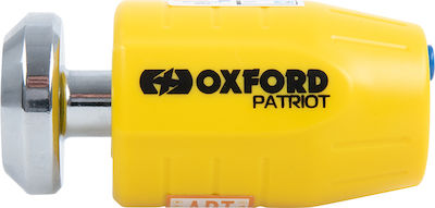 Oxford Patriot Motorcycle Disc Brake Lock with 14mm Pin in Yellow