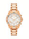 Breeze Damenuhr 38mm Chronograph Batterie mit Rose Gold Rostfreier Stahlarmband