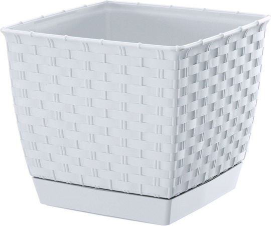Prosperplast DRLK145 Ghiveci Rattan Alb Prosperplast DRLK145 Ghiveci Rattan Alb