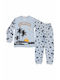 Supermini Set Top & Bottom Kids Winter Cotton Pyjamas Light Blue