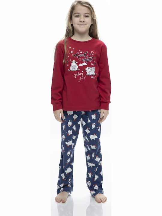 Galaxy Pijama pentru copii De iarnă Roșie