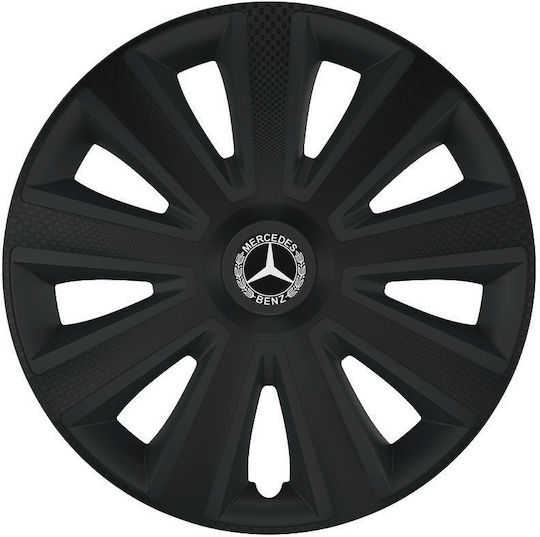 Versaco Set Capace De Roți Auto Aviator 15" Compatibilitate Mercedes Benz 4 Bucăți Negre