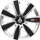 Versaco Car Hubcap Set Gtx with Mitsubishi Emblem 15" 4pcs Black