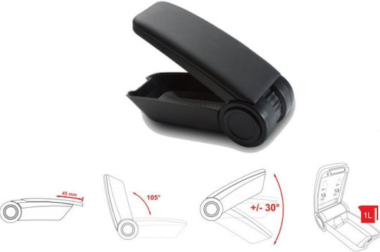 Rati Armster Τεμπέλης Αυτοκινήτου από Δερματίνη Universal Dacia Duster Mazda 3 / 2 σε Μαύρο Χρώμα