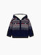 Mayoral Kids Cardigan Knitted with Hood Navy Blue