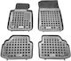 Sahler Set of Front and Rear Mats 4pcs Tray Type for Renault Coupe BMW E92 Hyundai Coupe Mazda 3 / 2 2007+ Black