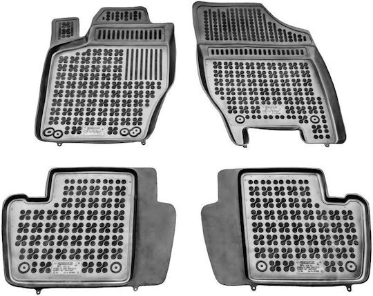 Sahler Set of Front and Rear Mats 4pcs Tray Type for Peugeot 307 Citroen C4 Mazda 2 2004-2017 Black