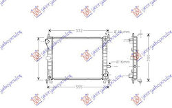 Prasco Radiator de apă auto pentru Ford Concentrare Mazda 6