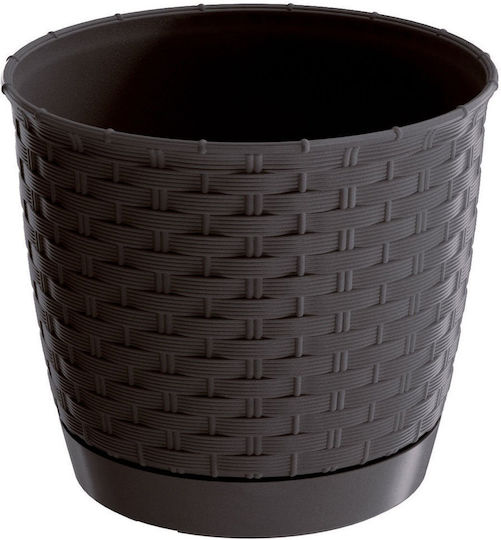 Prosperplast DRLO250 Blumentopf Rattan Braun