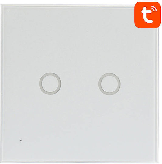 NEO Waterproof Recessed Wall Switch Wi-Fi Double Without Frame Pink