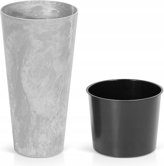 Prosperplast DTUS300E Übertopf Kunststoff Gray 30x30x57.2εκ.