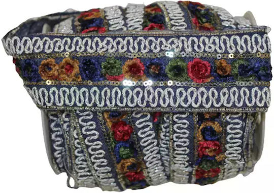 Υφασμάτινη Κορδέλα Floral Καφέ