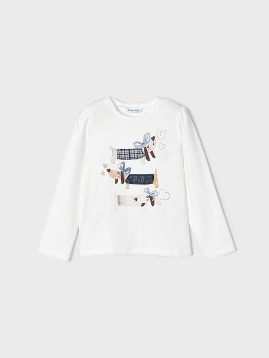 Mayoral Kids Blouse Long Sleeve Ecru